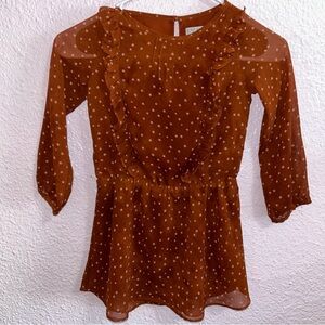 Next Direct Girls 5 Brown Star Dress